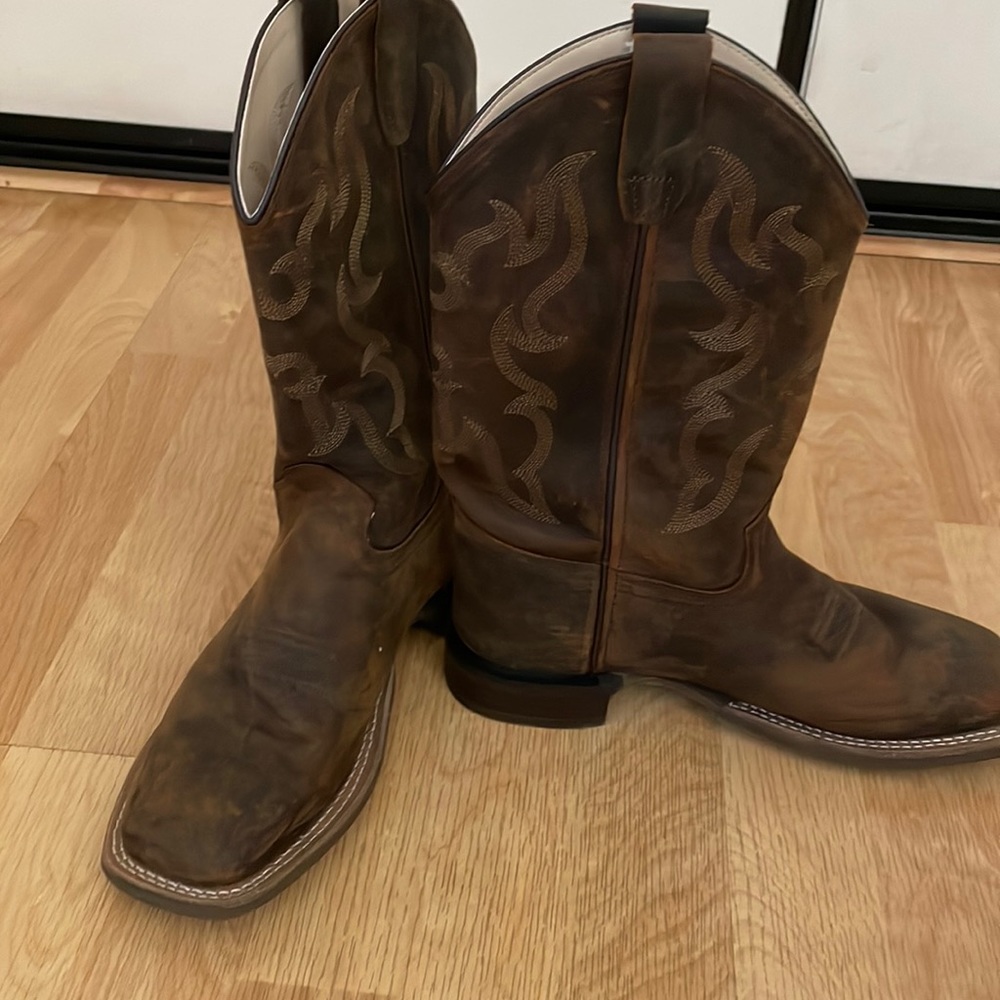 Mens brown leather boots size 7